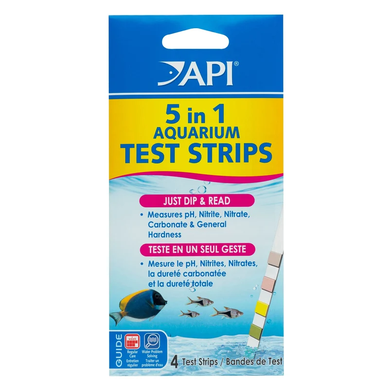 Expiry Date 31-Dec-26 API 5in1 Aquarium Test Strips - 4PCS