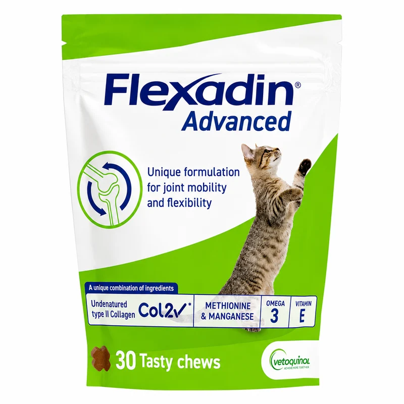 Vetoquinol Flexadin Advanced Soft Chews Joints Supplement For Cats 30pcs