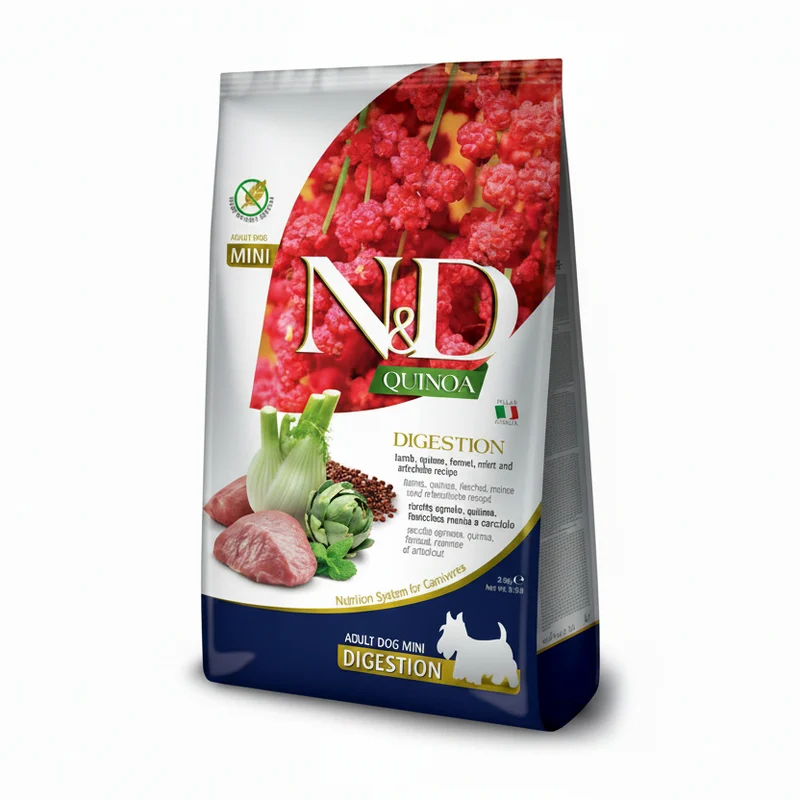 Farmina N&D Quinoa With Lamb For Digestion Adult Mini Dry Dog Food 2.5KG