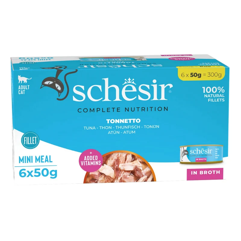 Schesir Complete Nutrition Multipack Tuna In Broth Adult Wet Cat Food 6X50G