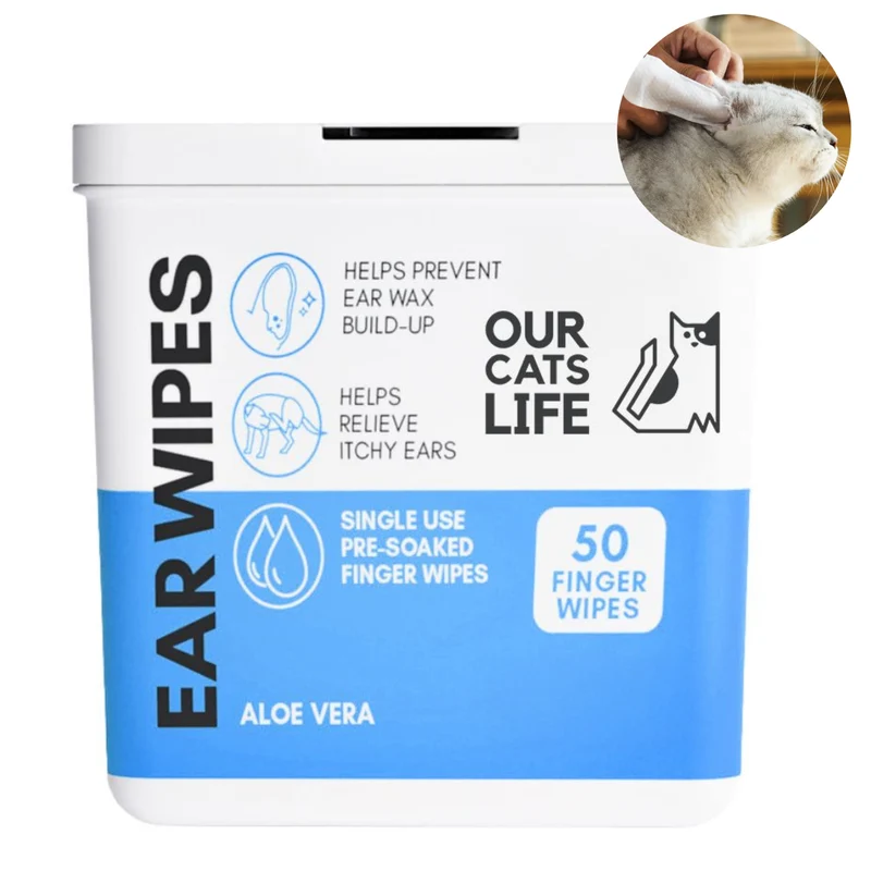 OurCatsLife Ear Wipes for Cats 50pcs