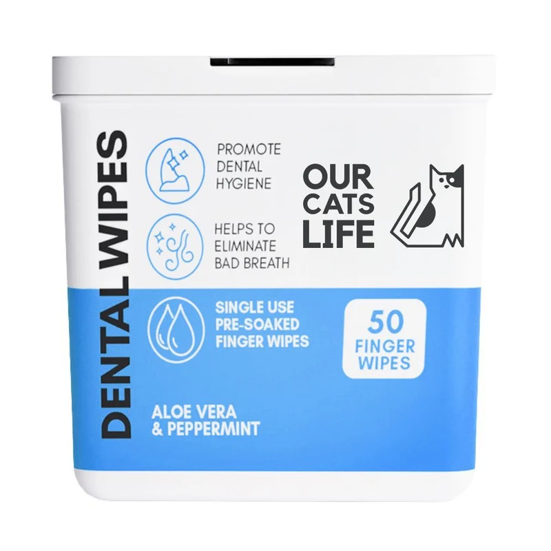 OurCatsLife Dental Wipes for Cats 50pcs