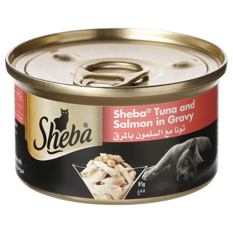 Sheba Flaked Tuna & Salmon In Gravy Wet Cat Food 85G