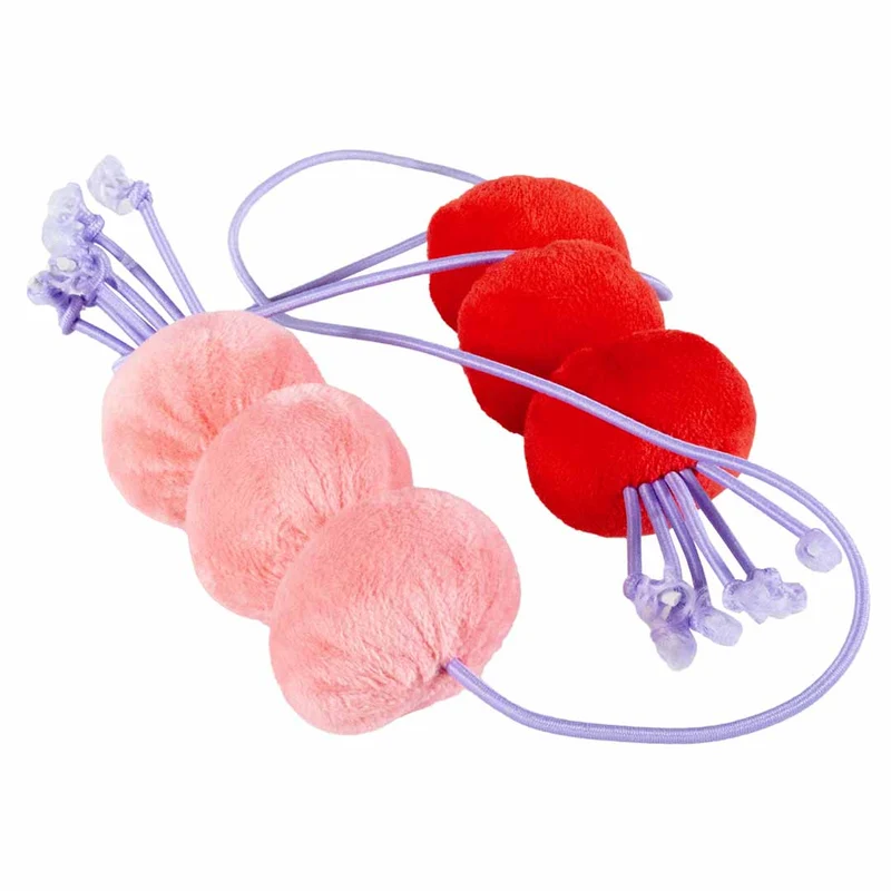 Ebi Coockoo Dizzy Dangle Bouncy Cat Chase Toy - Red & Pink/60x4x4cm