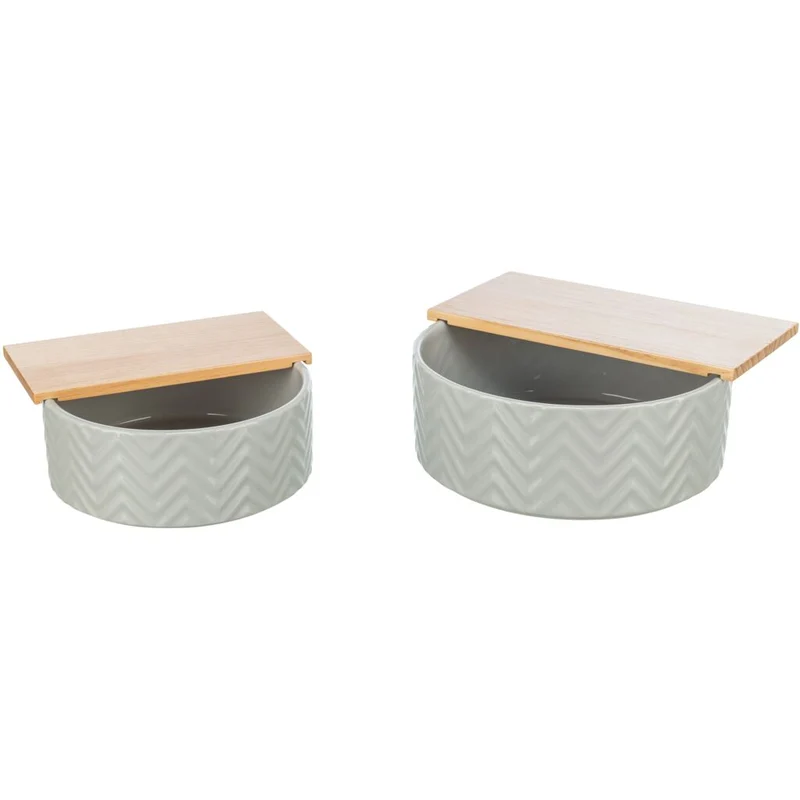 Trixie Ceramic Sand Bath with Wooden Platform for Small Pets - 20X21X8CM