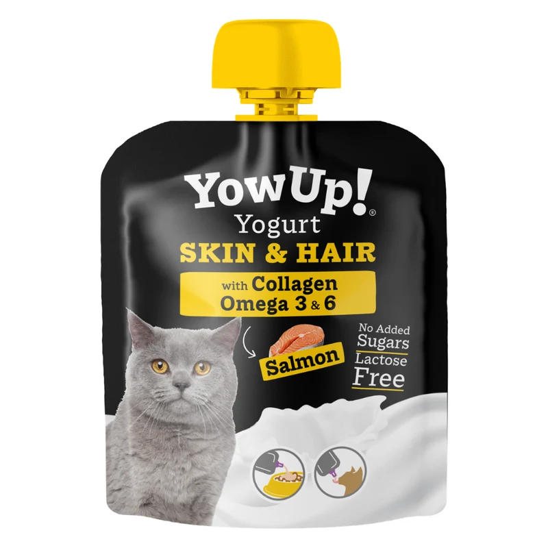 YowUp Yogurt With Prebiotics Skin & Hair Cat Wet Food Topper Salmon 85g
