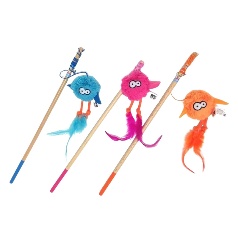 ebi Coockoo Cat FishIng Rod Jumpy Cat Chase Toy 40cm