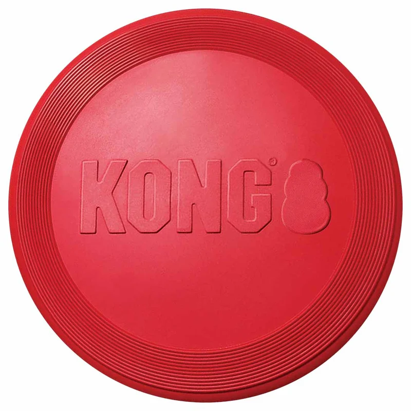 Kong Classic Rubber Flyer Dog Toy Red