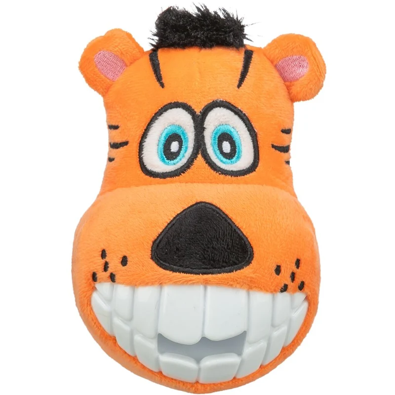 Trixie Tiger Plush TPR Dog Chew Toy 16cm