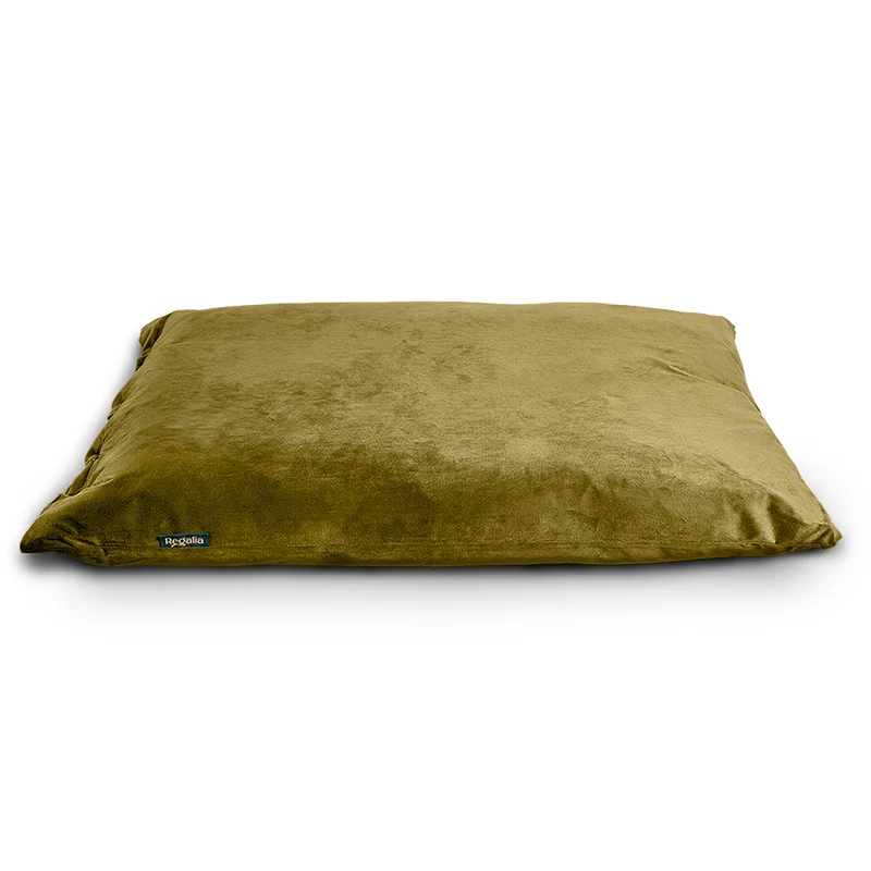 Regalia Velvet Deep Duvet Non-Slip Dog Bed - Green/Medium