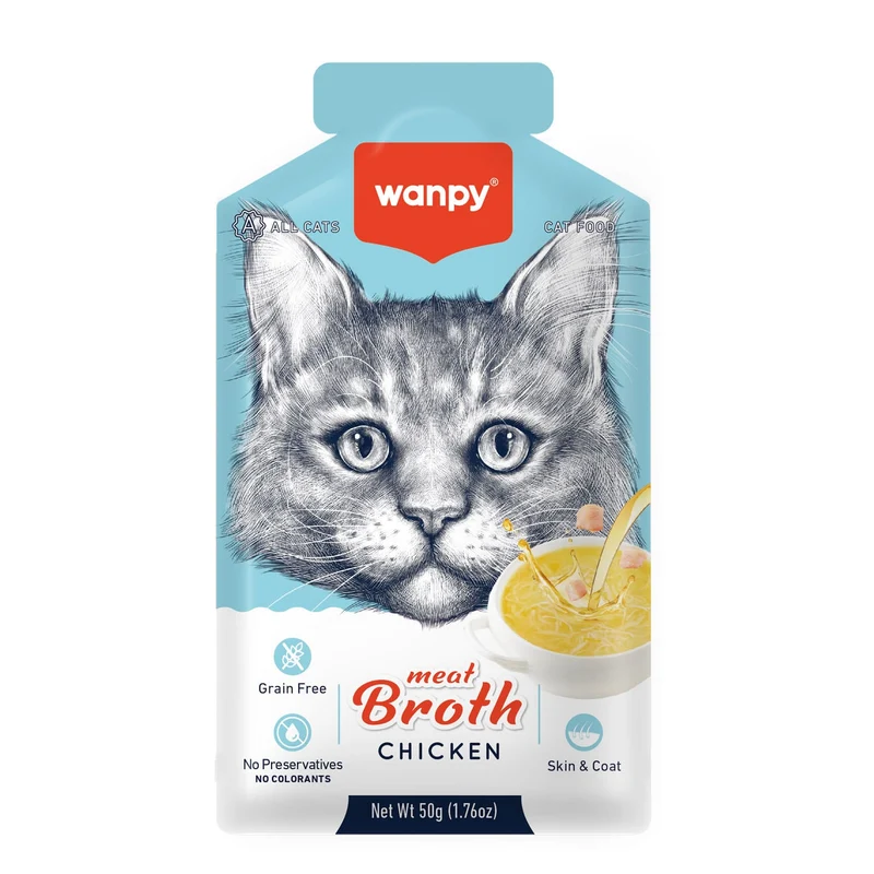Wanpy Meat Broth Chicken for Cats 50g