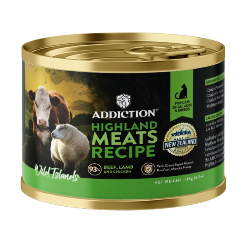Addiction Wild Islands Highland Meats Lamb & Beef Canned Cat Wet Food 185G