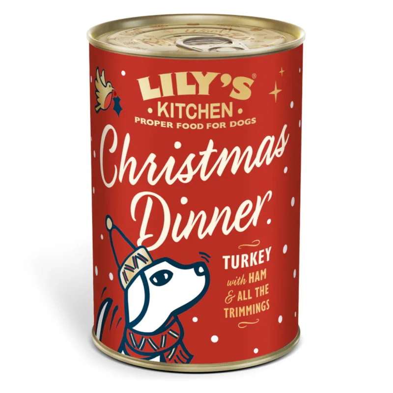 Lily’s Kitchen Christmas 2025 Turkey & Ham Wet Dog Food 400G