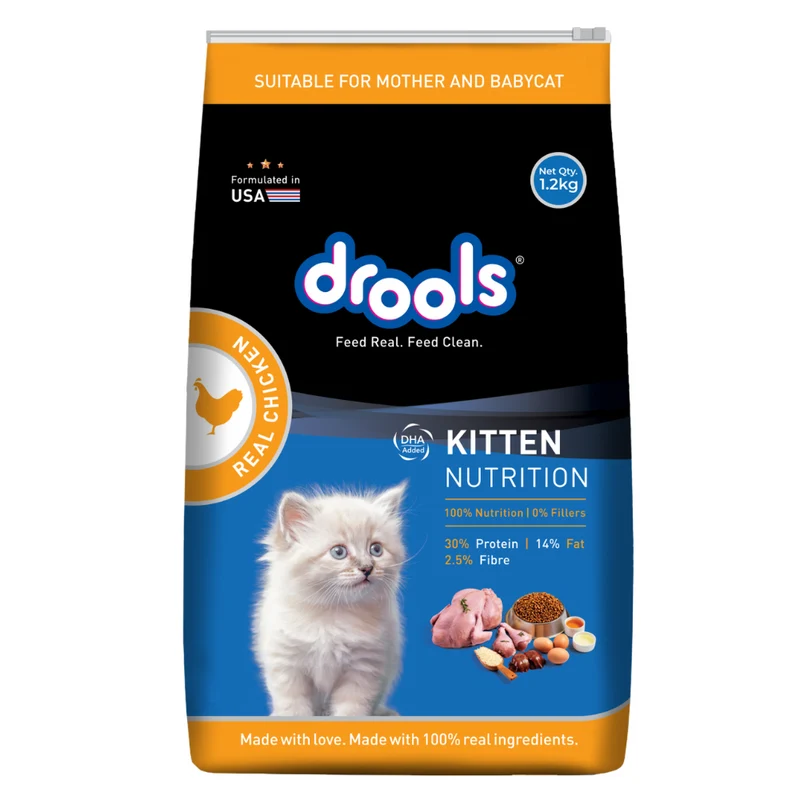 Drools Kitten Nutrition Real Chicken Kitten Dry Food 1.2Kg