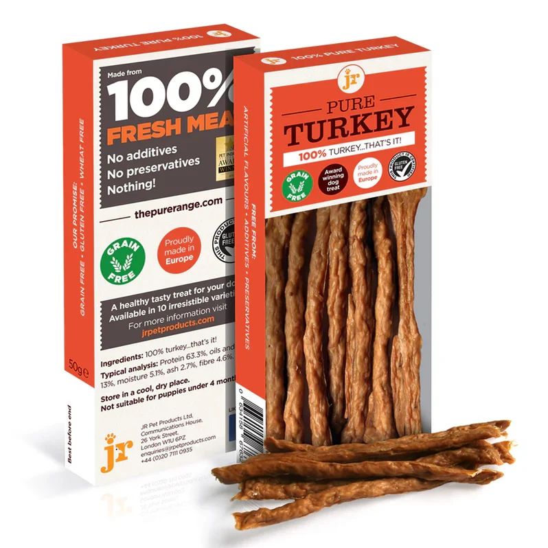 JR Pet Products Pure Turkey Sticks Dog Treats 50G