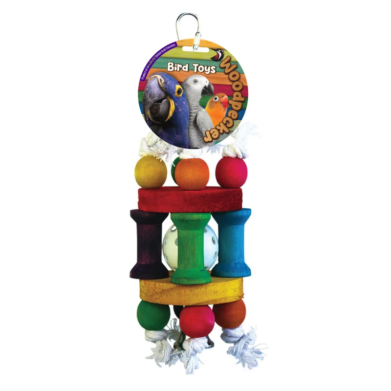 Nutrapet Woodpecker Cage With Bell Bird Toy 26x7.5cm