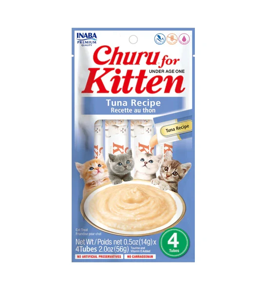 Inaba Churu Tuna Recipe for Kitten Treats 4x14g
