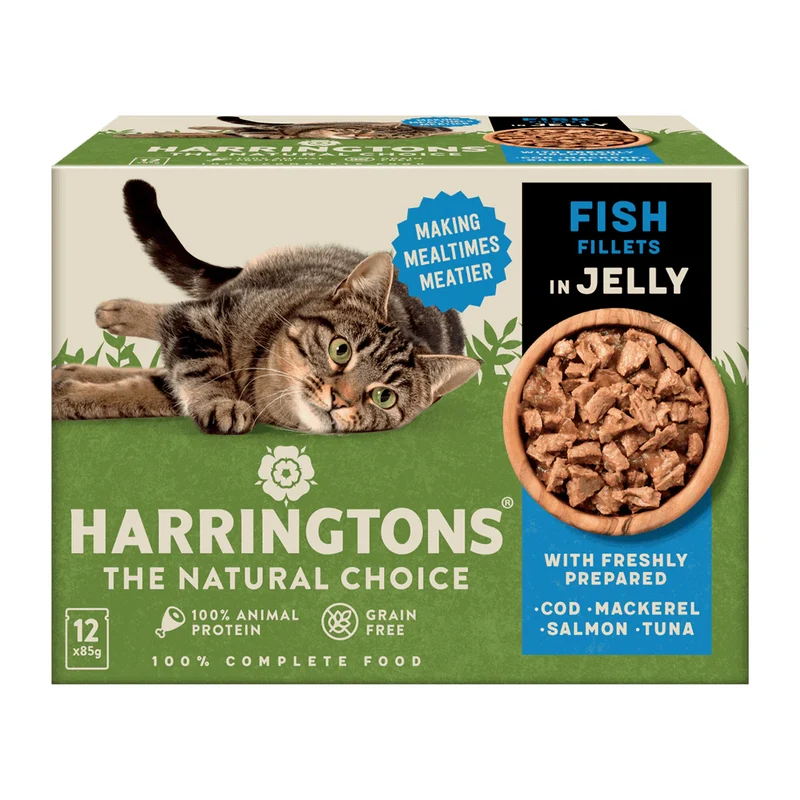 Harringtons Fish in Jelly Wet Cat Food 12X85G