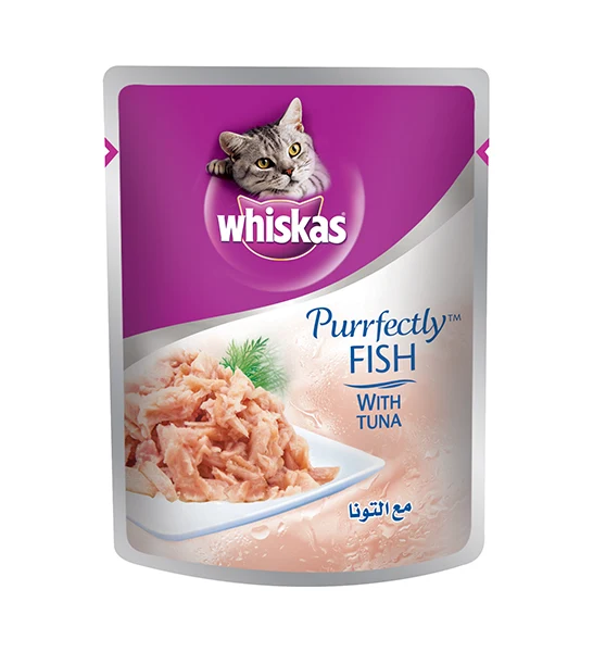 Whiskas Purrfectly Tuna Pouches Wet Cat Food 85G