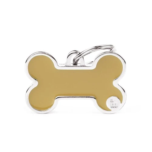 My Family Basic Handmade Bone ID Tag - CAPPUCCINO/LARGE