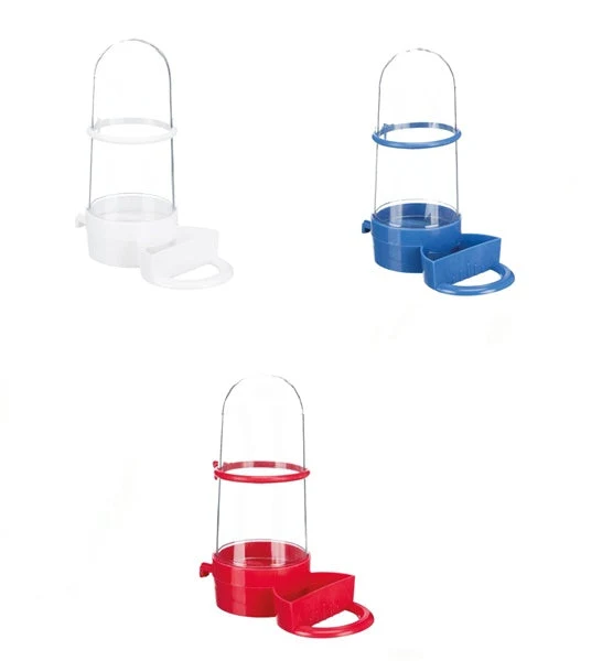 Trixie Water and Feed Dispenser With Perch for Birds - BLUE/265ML (Minorly Damaged)
