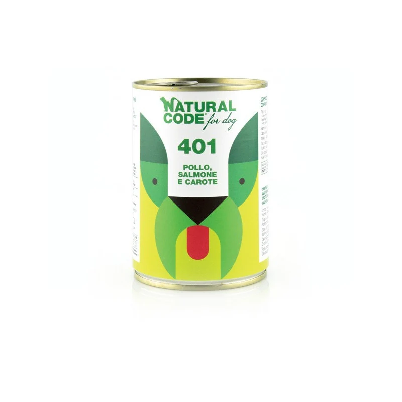 Natural Code 401 Chicken Salmon & Carrots Pate Wet Dog Food - 400G