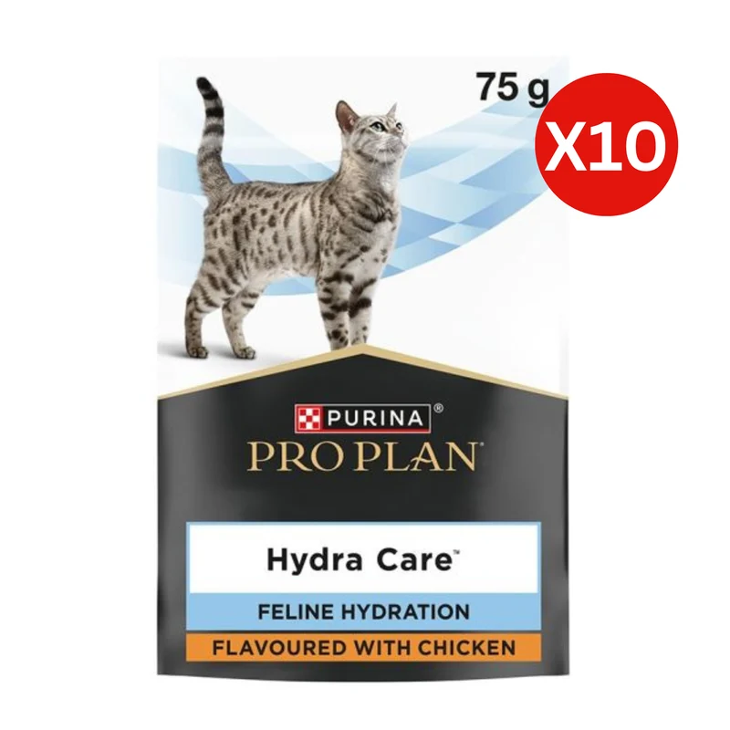 Purina Pro Plan Hydra Care Drink Supplement For Cat's Hydration - Chicken - Pack of 10