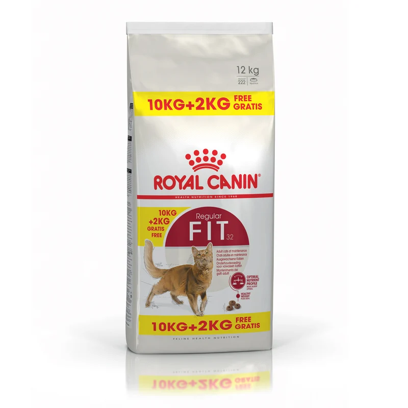 Royal Canin Feline Health Nutrition Fit 32 10+2KG Dry Cat Food Promo Bag