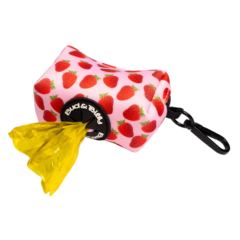 Bud & Billy Pink Berry Pop Dog Poop Bag Holder 8x5x5cm