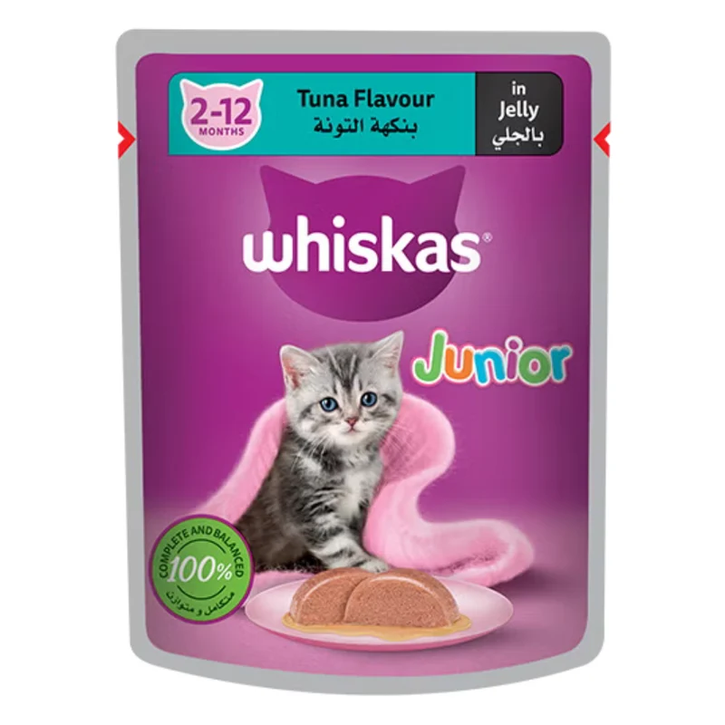 Whiskas Junior Kitten Tuna Pouches Wet Cat Food 80G