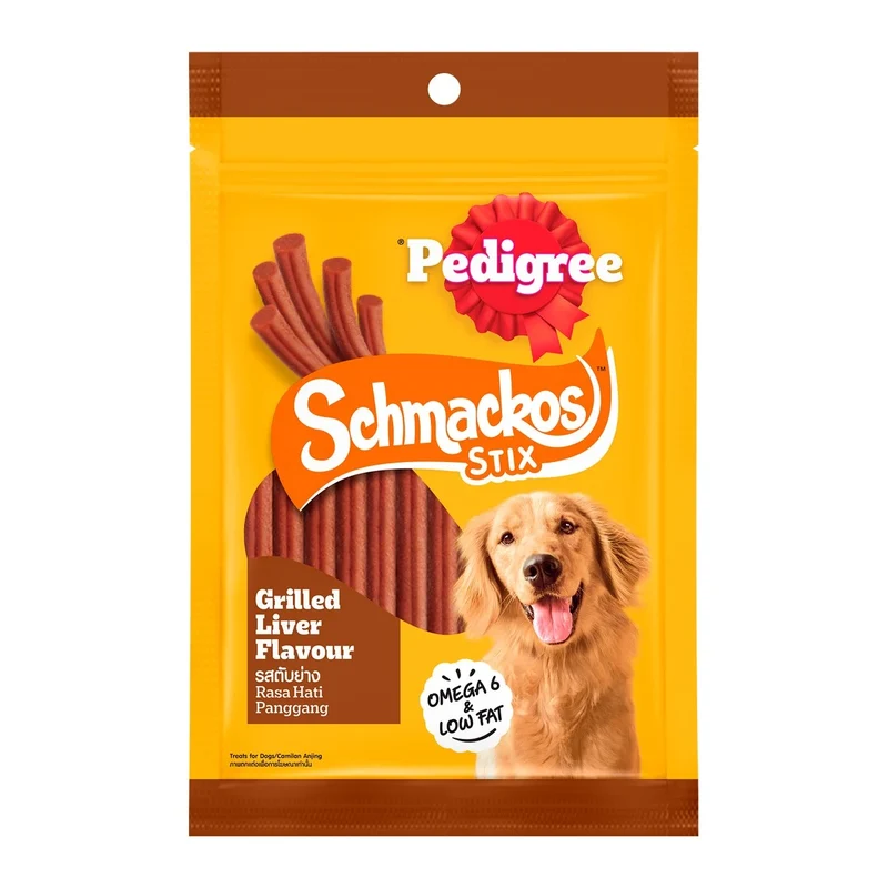 Pedigree Schmackos Stix Grilled Liver Dog Treats 70G
