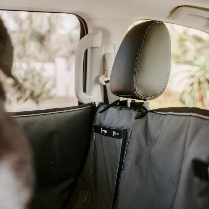 Huntlea Delux Car Back Seat Cover for Dogs - GREY