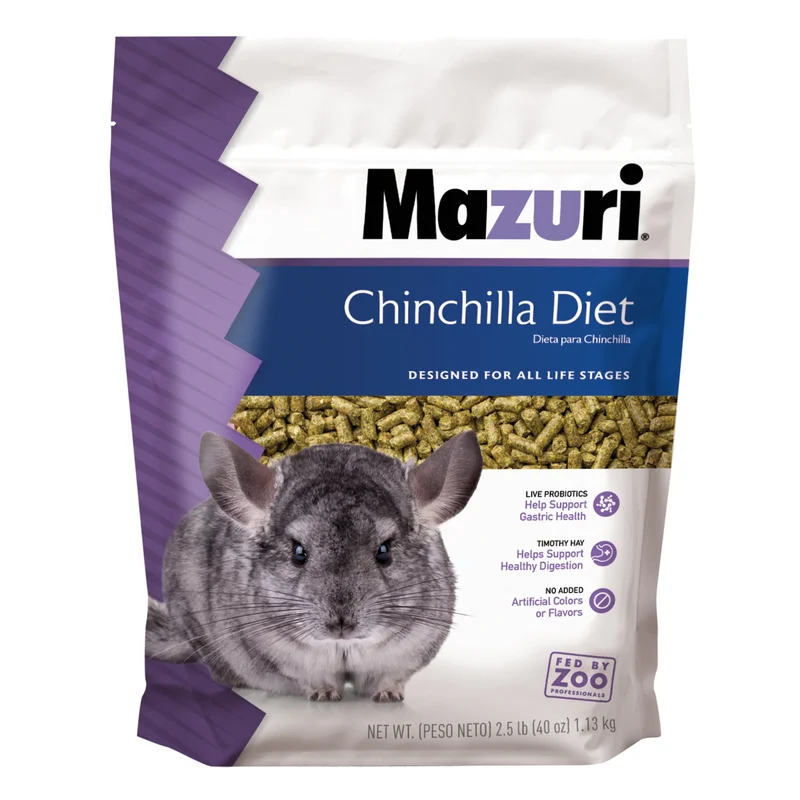 Mazuri Chinchilla Diet In Pellets Small Pet Food 2.5LB