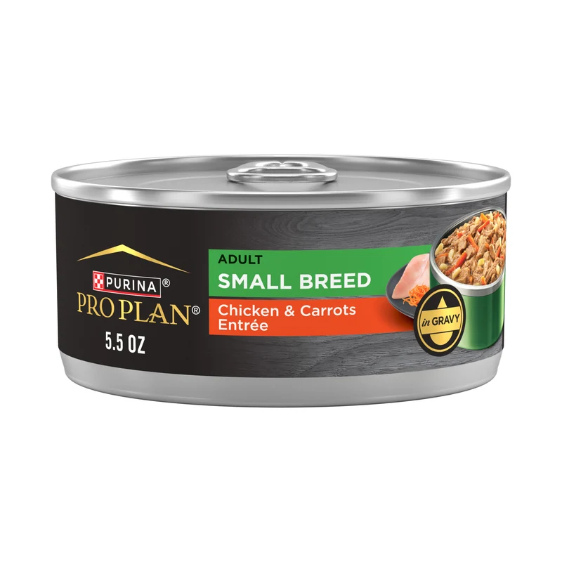 PURINA Pro Plan Adult Small Breed Wet Dog Food With Chicken & Carrots Entree in Gravy 156G