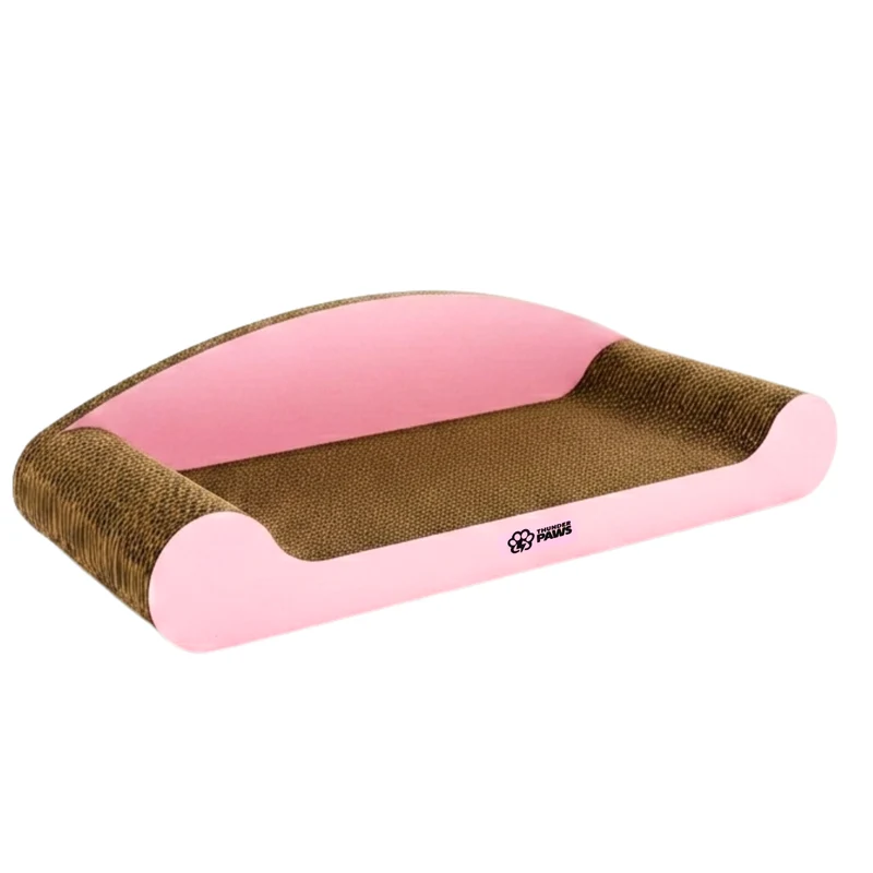 Thunder Paws Sofa Cat Scratcher 59x21.5x14cm - Pink
