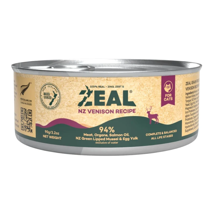 Zeal Grain Free Venison Recipe Wet Cat Food 90G
