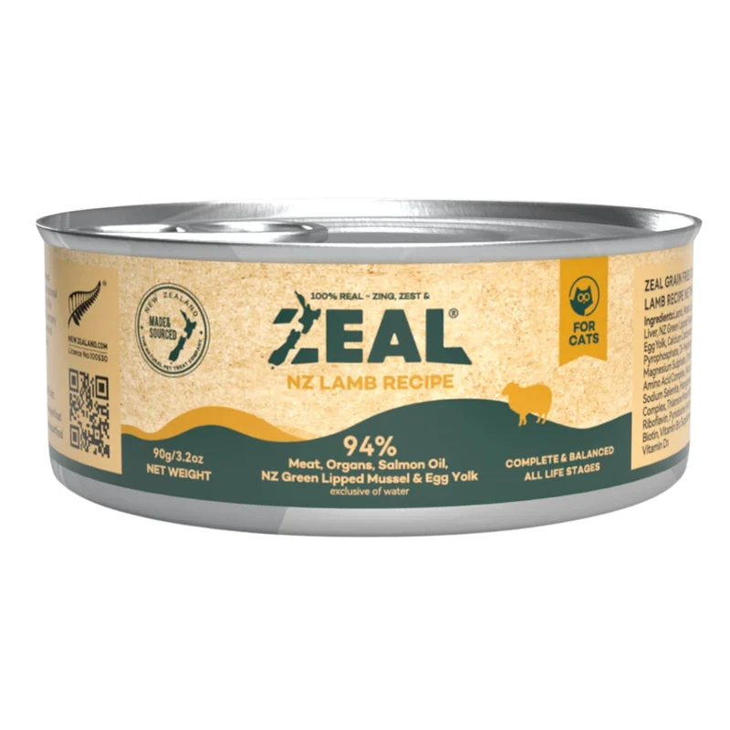 Zeal Grain Free Lamb Recipe Wet Cat Food 90G