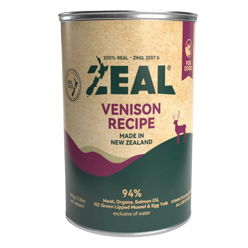 Zeal Grain Free Venison Recipe Wet Dog Food 390G