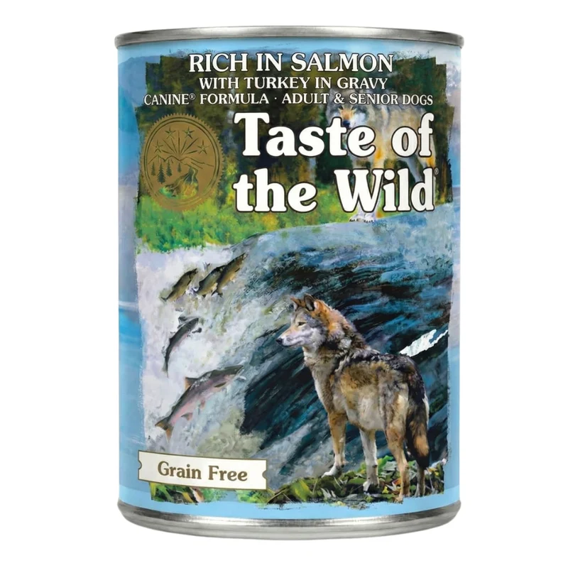 Taste Of The Wild Rich In Salmon With Turkey In Gravy Wet Dog Food 390G