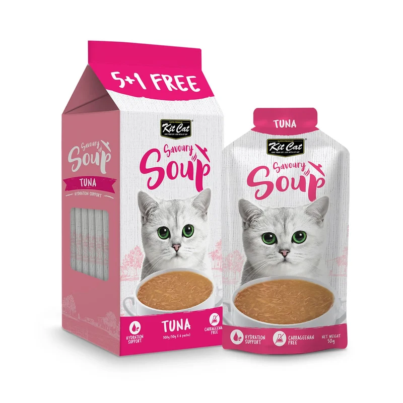 Kit Cat Savoury Soup Tuna Wet Cat Food 6x50G