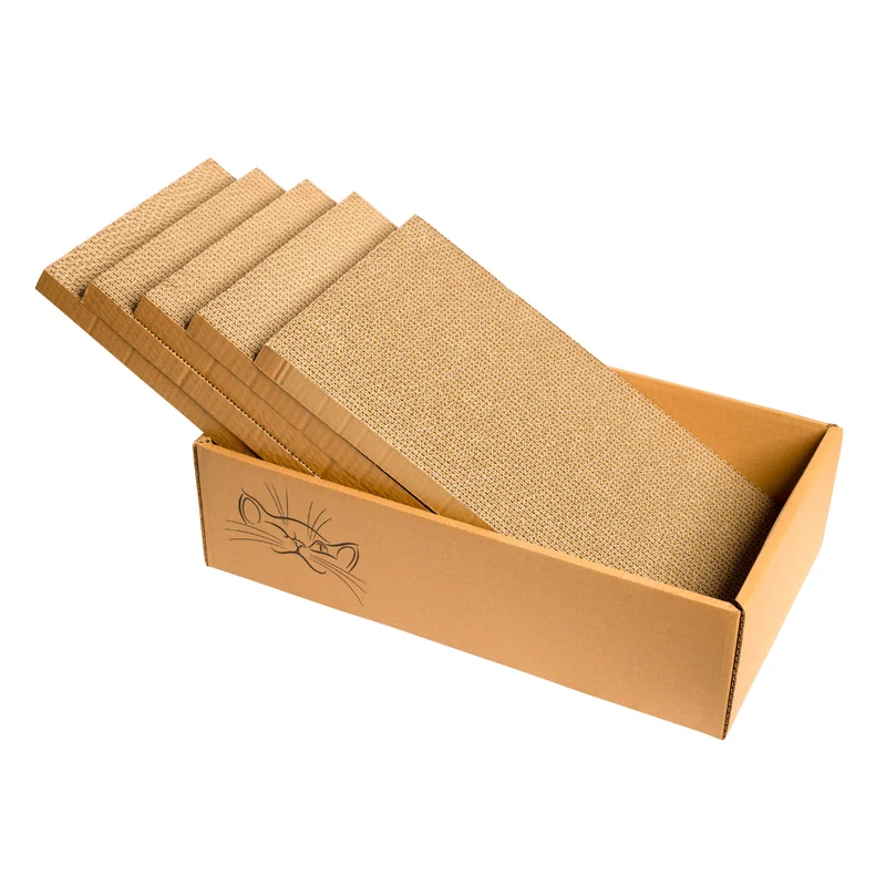 Thunder Paws Case Cat Scratcher 44x25x12.5cm - Natural