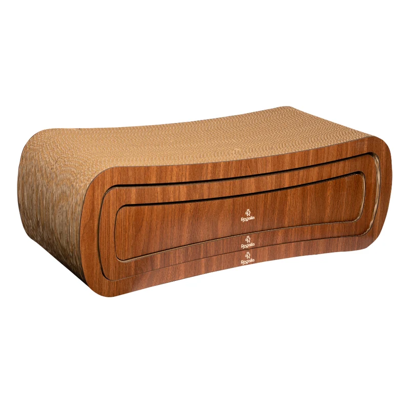 Regalia Lounge Set Cat Scratcher 68x23x30cm - Dark Wood