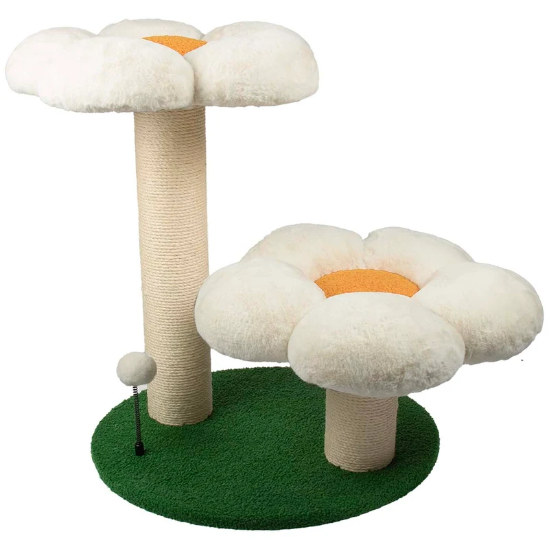 Ebi Flower Power Cat Tree Scratcher White 59x49x62cm
