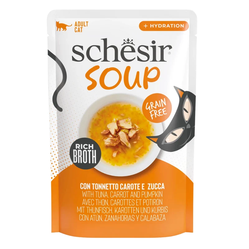 Schesir Tuna Pumpkin In Soup Pouch Wet Cat Food 40g