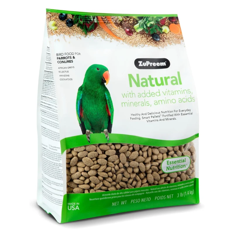 Zupreem Natural Avian Diet Parrots & Conures Food 3lb