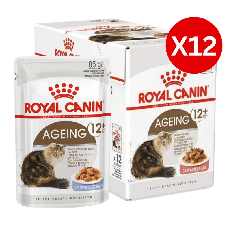 Royal Canin Ageing 12+ Chunks In Jelly Wet Cat Food 85G - Pack of 12