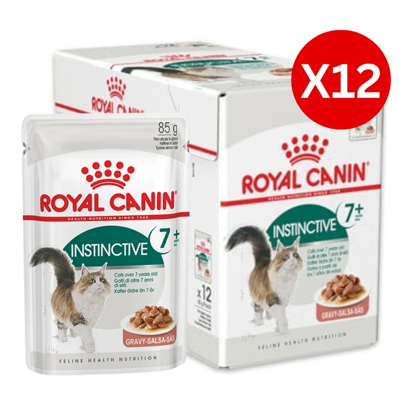 Royal Canin Instinctive 7+ In Gravy Adult Wet Cat Food 85G - Pack of 12