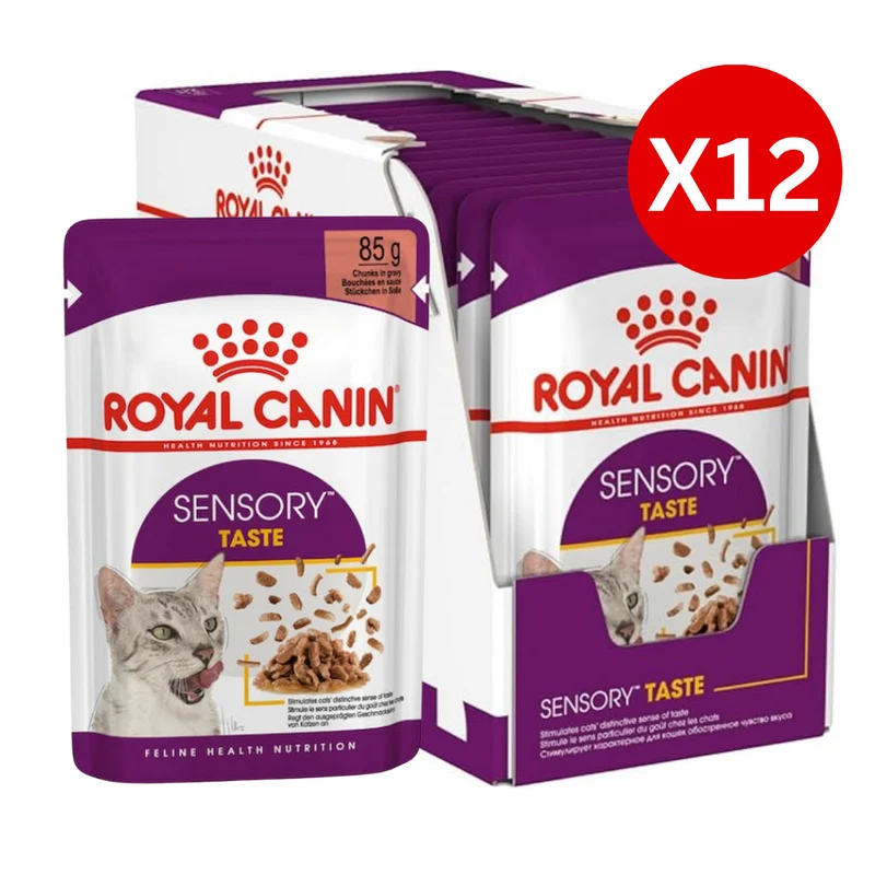 Royal Canin Feline Health Nutrition Sensory Taste Chunks In Gravy Cat Wet Food - Pack of 12