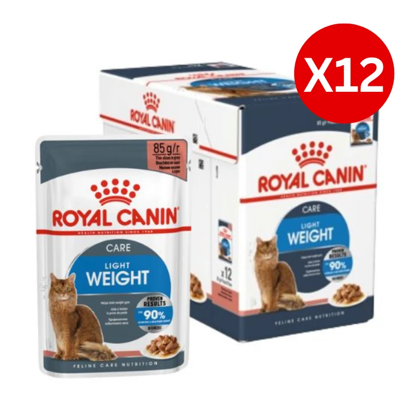 Royal Canin Light Weight Care Thin Slices In Gravy Adult Wet Cat Food 85G - Pack of 12