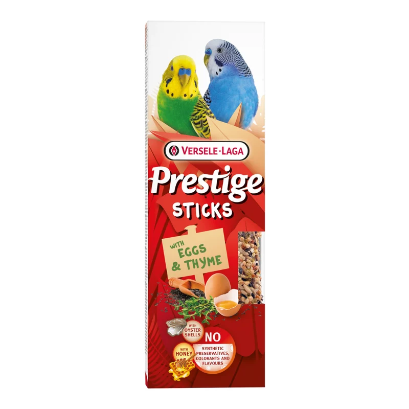 Versele Laga Prestige Sticks Small Parakeets with Eggs & Thyme Bird Treat 60G